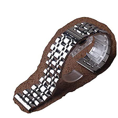 14mm 16mm 18mm 20mm 22mm 24mm Watch Band Men Wrist Strap Silver Replacement