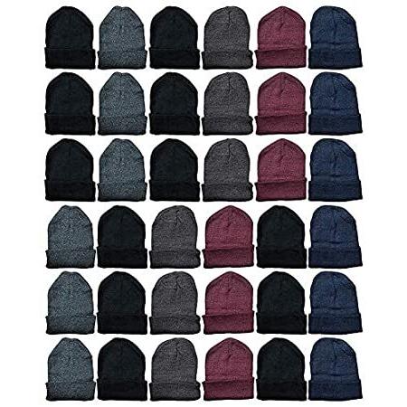 24 Pack Of Yacht  Smith Wholesale Assorted Beanies Bulk Thermal Winter Hat