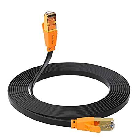 Flat　Wire　Ethernet　wit　Shielded　Network　Cable　Patch　Cat　16ft　Cable,　Cable