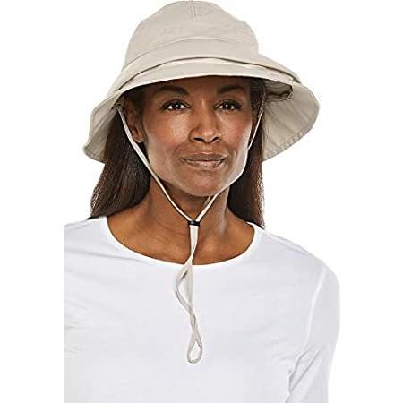 【有名人芸能人】 Coolibar UPF 50+ Women's Tatum Convertible Explorer Hat - Sun Protective (O サファリ、バケットハット