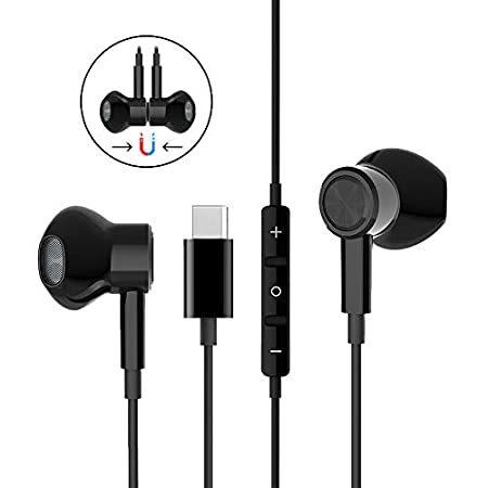 USB C Earbuds Headphones with Microphone HiFi Stereo Type C Earphones for G