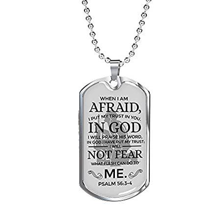 リバ様 Express Your Love Gifts My Trust is in God Psalm Necklace Engraved