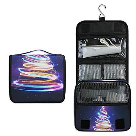 Swimsuits for Teens Colorful Lights Christmas Tree Waterproof Cosmetic Ba