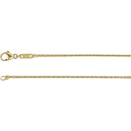 Solid 10k Yellow Gold 1.2mm Wheat Chain Necklace Secure Lobster Clasp Closu