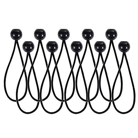 Fansipro 10Pcs Plastic Ball Bungee Cord Tie Down Strap Canopy Tent Accessor