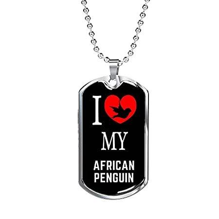 Express Your Love Gifts African Penguin Necklace Stainless Steel or 18k Gol