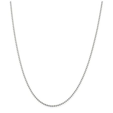 人気絶頂 22" Sterling ext. w/4in Necklace Chain Beaded 2mm Silver ネックレス、ペンダント