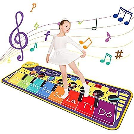特注品 Fivegoes 1 Year Old Girl Gifts Piano Mat， 43.3 X 14.2 Musical Dance Mat w