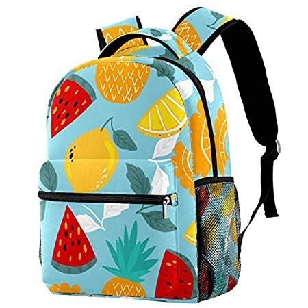 Hiking Backpack Laptop Backpack Colorful Fruits Pattern Print Casual Large