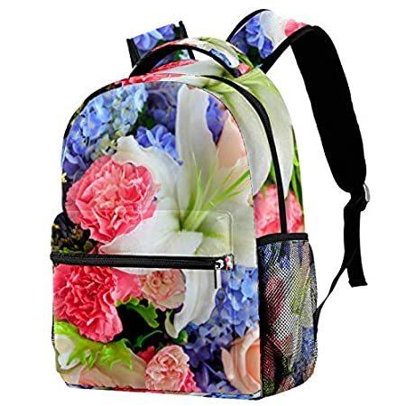 憧れの Wedding Bouquet Backpack Laptop Backpack Hiking Print Capacity Large Casual バックパック、ザック