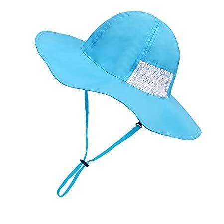 【超お買い得！】 Baby Summe Adjustable & Breathable Kids Toddler Girls Boy Brim Lage Hat Sun ハット、つば広帽子