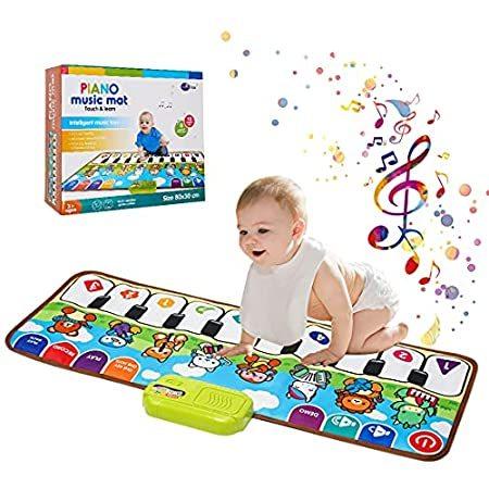 VNVDFLM Piano Mat for Toddler 1-3，Musical Keyboard Piano Mat for Kid Adjust