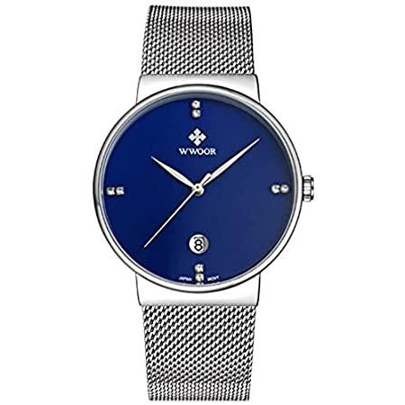 Mens Watches Minimalist Stainless Steel Mesh Band Watches Business Casual Q
