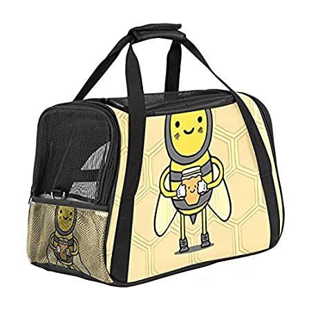 Bee Animal Pet Carriers for Small Cats&Dogs 3 Sides Airline Approved Soft-S