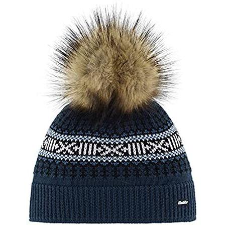 高評価！ Hat Winter Blue, Dark Size, One Lux, Marit Eisbär with Pompon, Brown Light ハット、つば広帽子