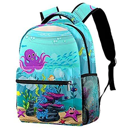 送料込 ガールズボーイスクールトラベルバッグデイパック用軽量バックパックアネモンの魚面白い 印刷されたサックパック 格安 Www Aqtsolutions Com