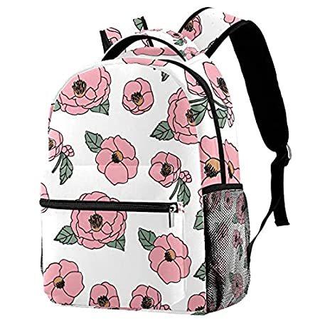 Hiking Backpack Laptop Backpack Flower Print Casual Large Capacity School B
