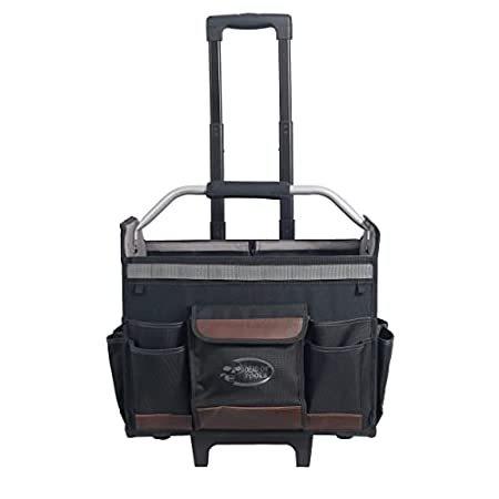 Dead On Tools Roller 18 in. Rolling Tool Tote with Extended Handle, Black,