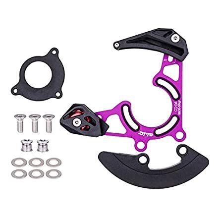 LOL-FUN チェーンガイドほとんどの自転車用の直接交換用超軽量アルミニウム合金32T-38T - 紫の