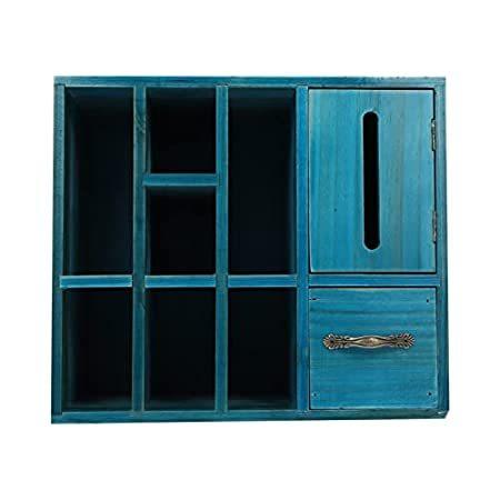 NUOBESTY Wooden Display Cabinet Collectible Display Shelves Box Wood  Freestanding Box Cup Display Shadow Box Home Decoration