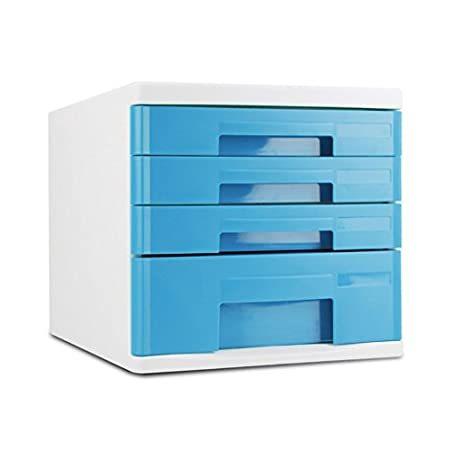 File　Cabinets　Drawer　Desktop　4-Layer　Type　Data　Office　Drawer　Blue　Storage　B