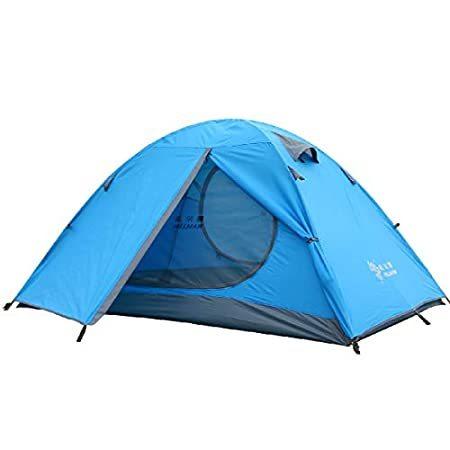 特別価格TRIWONDER 2-3人用 テント 3シーズン 軽量 キャンプ ツーリング バックパック 山岳 テント 登山用 てんと (ブルー, 3人用)好評販売中 ハンモックテント
