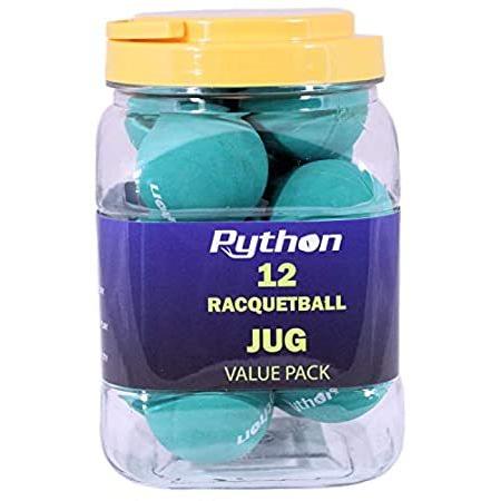 Python (グリーン) ラケットボール 超高速 視認性抜群 バリューパック 12個入り_平行輸入品