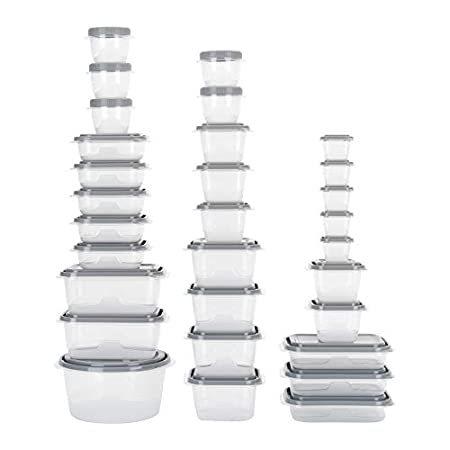 最大10 Offクーポン 特別価格goodcook Everyware Bpaフリープラスチック食品保存容器60点セット クリア グレー好評販売中 食品保存容器 Www Emeraldrose Com