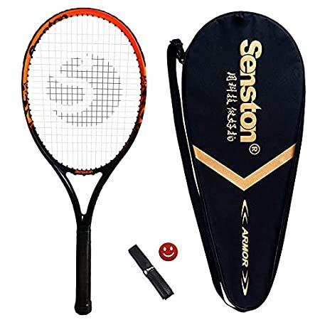 休日限定 特別価格Senston オレンジ好評販売中 27インチ プロフェッショナルテニスラケット 大人用 カーボンファイバーテニスラケット 硬式