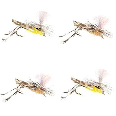 特別価格the Fly Fishing Place ポリパラシュートホッパー詰め合わせ タン2個 イエローボディ 高