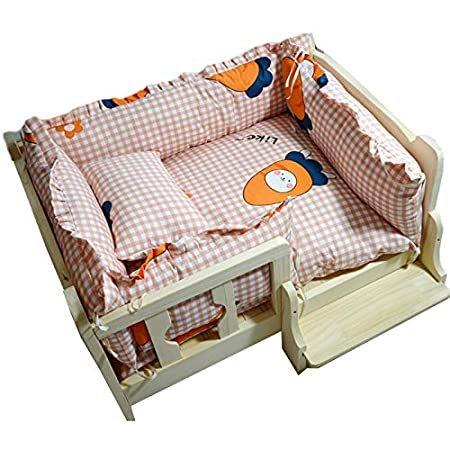 特別価格JLXJ Wooden Dogs Bed and Soft Washable Winter Mat, Large Medium Small Dog S好評販売中 ベッド、クッション