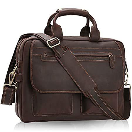 国内外の人気が集結 Laptop Briefcase Leather Handmade Men's 特別価格Jack&Chris Bag B好評販売中 Shoulder Messenger バックパック、ザック