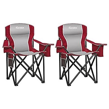 品質満点！ 特別価格VOYSIGN Padded Camping Chairs for Adults, Oversized Folding Outdoor Chairs,好評販売中 アウトドアチェア
