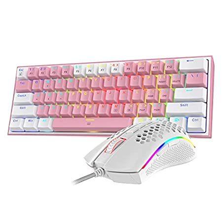 特別価格Redragon K617 60% RGB Keyboard M808 White Gaming Mouse Bundle好評販売中