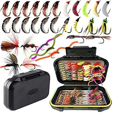 高質 特別価格qievcrme バストラウトサーモン好評販売中 フライボックス付き フライフィッシングルアー 40 72 102個 詰め合わせキット フライフィッシングフライ ワーム Www Dimariamalasanita It
