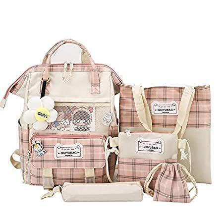 品質満点 特別価格5pcs Kawaii Accessories好評販売中 and Pin with Backpack Kawaii Teens For Set Backpack バックパック、ザック