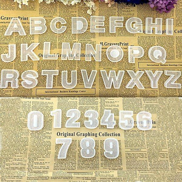 A~T】アルファベット・数字 シリコンモールド ／ シリコン型 立体 立つ