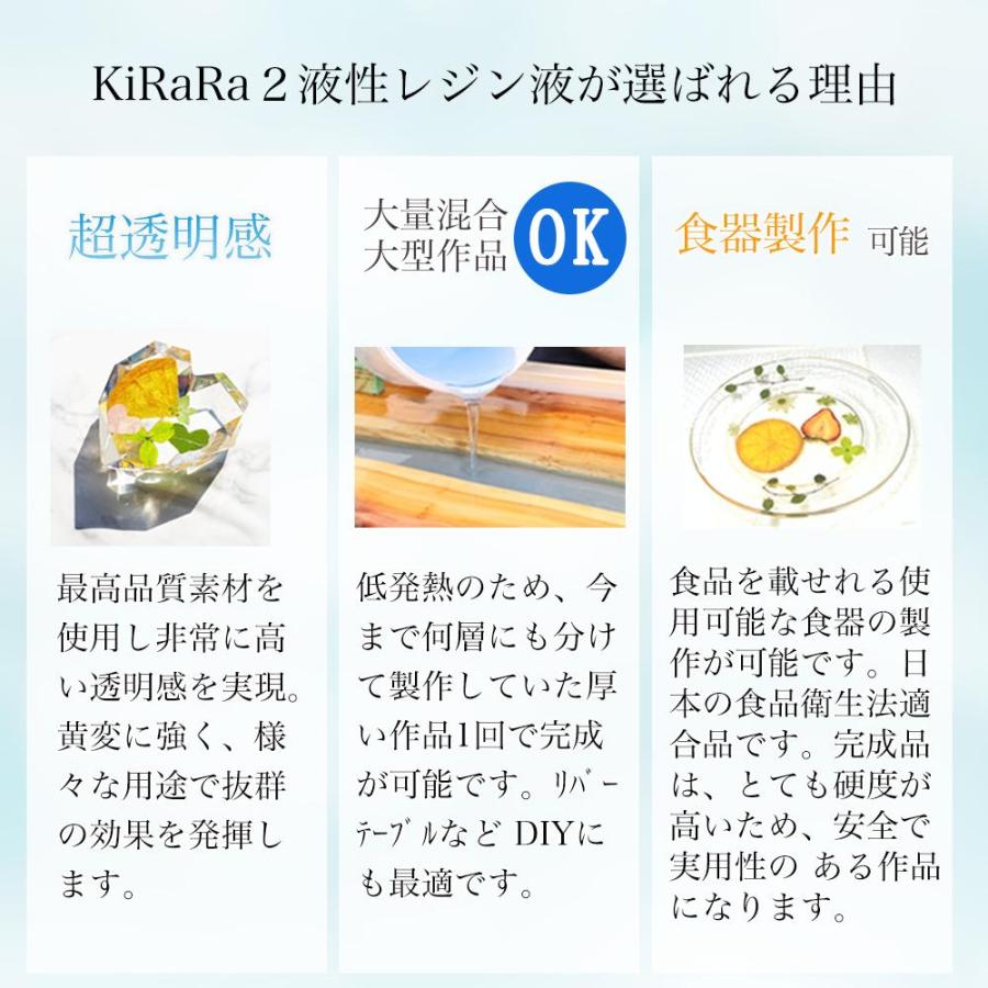 3kg キララ 2液性レジン液 エポキシ樹脂 食品衛生法適合 ／ 業務用