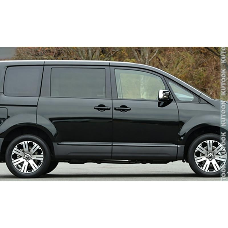 三菱デリカd5後期ドアハンドルカバー・ドアミラーカバー本物ラプター塗装　新型対応 KUTOOK 新型デリカD5 ドアハンドルカバー DELICA D：5 CV1W 後期型