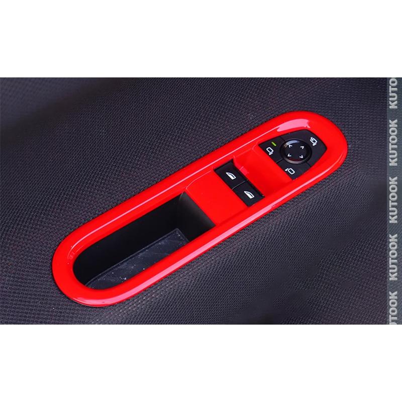 ミニクーパー　F55　インテリアドアパネルカバー　レッド12P KUTOOK 新型ミニ ドアパネルカバー クーパーE ミニクーパーSE J01