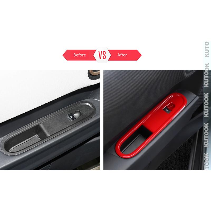 ミニクーパー F55 インテリアドアパネルカバー レッド12P MINI 3ドア/5