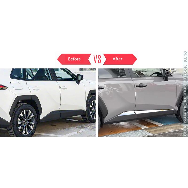 KUTOOK 新型RAV4 ドアロアガーニッシュ Rav4 60系 ハイブリッド AXAN64