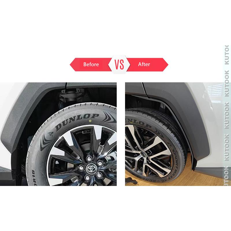 爆買 KUTOOK 新型Rav4 マッドガード 60系 ハイブリッド AXAN64 パーツ