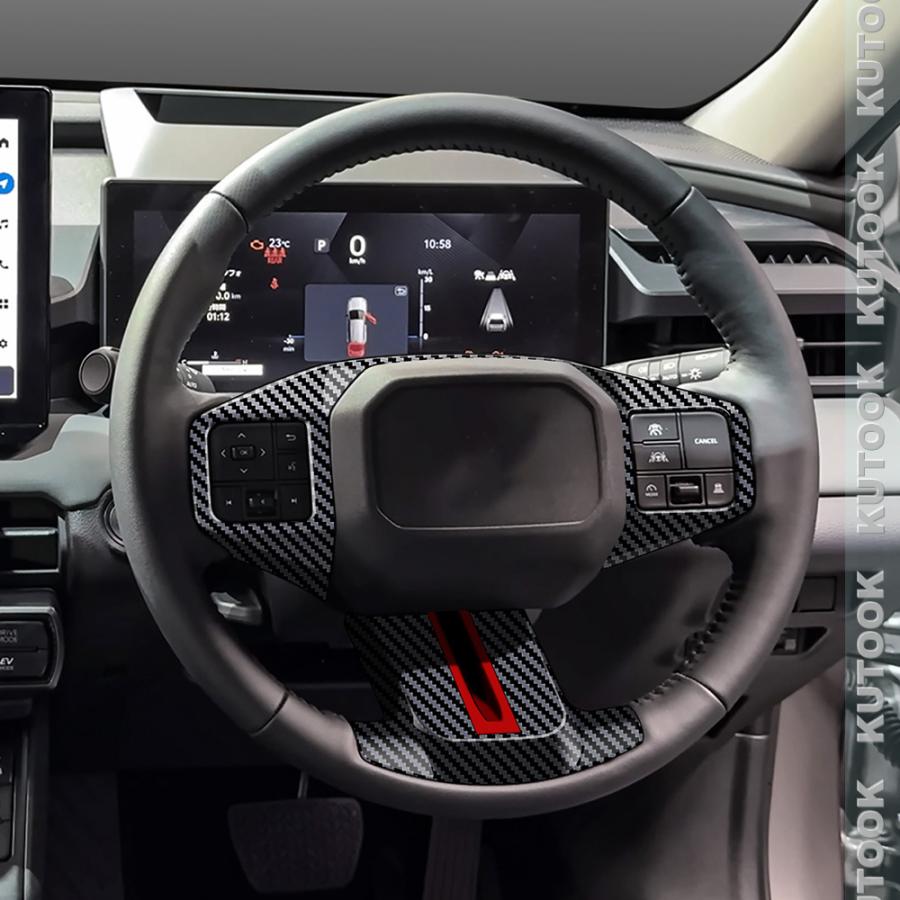 KUTOOK 新型RAV4 ステアリングカバー Rav4 60系 ハイブリッド AXAN64