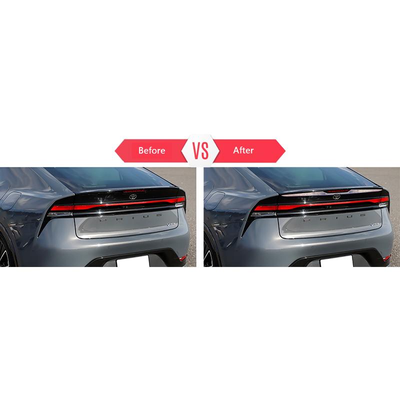 トヨタ プリウス60 テールゲートガーニッシュ 黒/赤 KUTOOK 新型プリウス テールゲートトリム プリウス60系 5代目プリウス