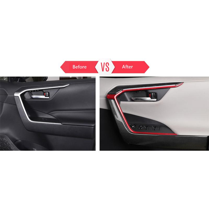 KUTOOK 新型RAV4 ドアパネルガーニッシュ 50系 rav4 パーツ スポーツ
