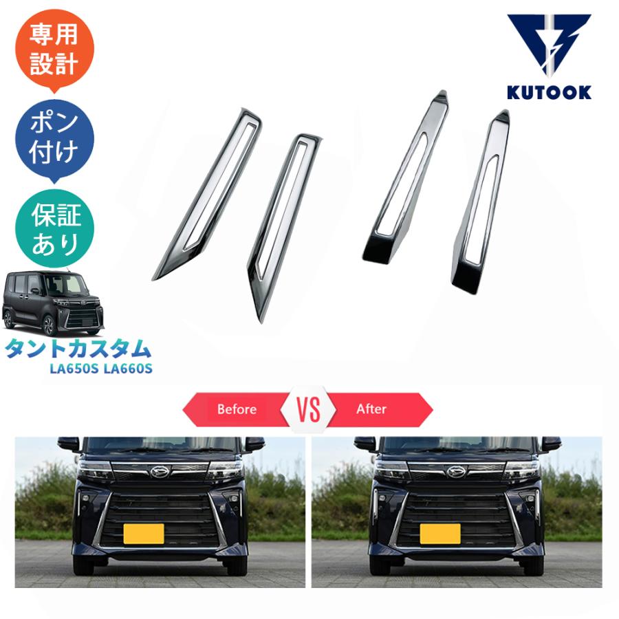 ダイハツタント　カスタム　LA650S フォグランプカバー KUTOOK タントカスタム タント 後期型 TANTO LA650S LA660S