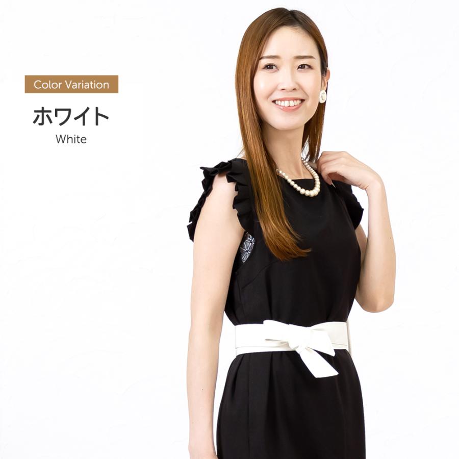 ベルト レディース リボンベルト 太い 太ベルト PUレザー 革 リボン