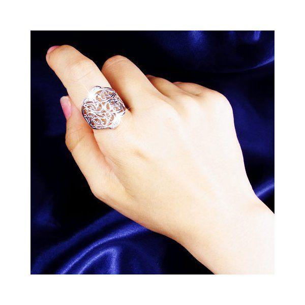 透かし彫りダイヤリング 指輪　21号_4