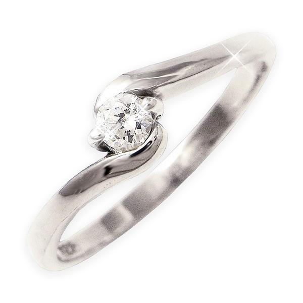 ダイヤリング 指輪Sラインリング　9号